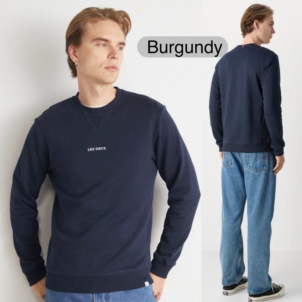 Les Deux Mens Burgundy Lens Sweatshirt